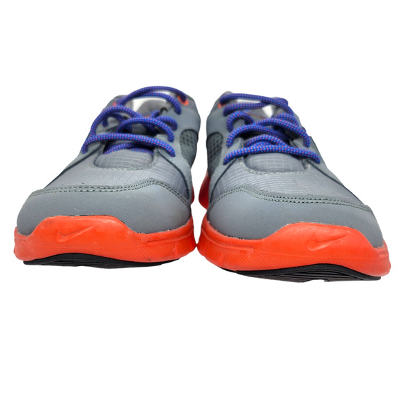 Nike Shoes Kids 5.5 Gray Red Unisex Flex Running Workout Sneakers Tennis Sports - Picture 3 of 10